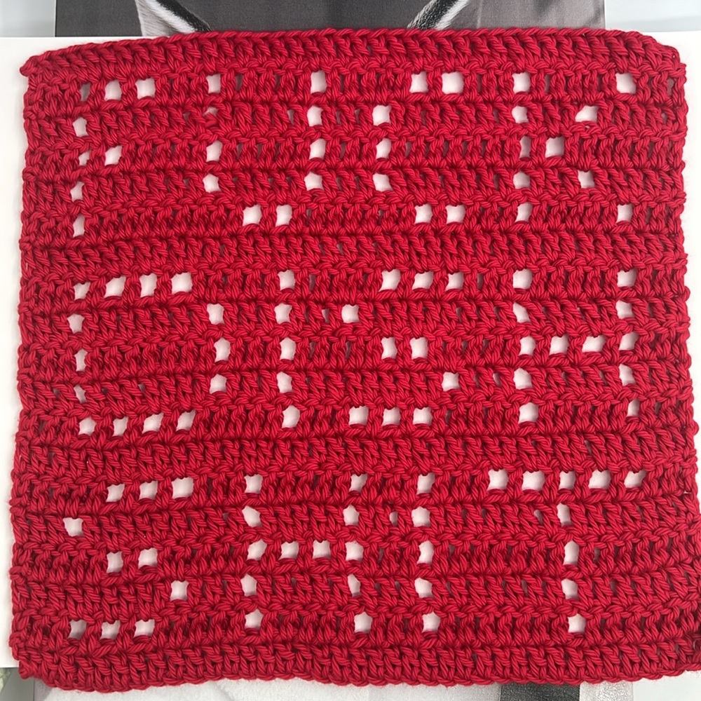 Handmade Crochet Dishcloth - NAUGHTY - Picture 1 of 6